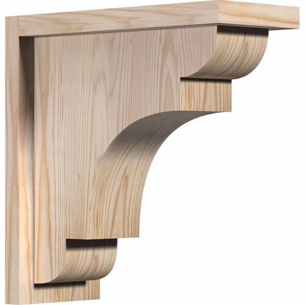 Ekena Millwork New Brighton Smooth Corbel w/Backplate, Douglas Fir, 5 1/2"W x 14"D x 14"H COR06X14X14NEB01SDF - main